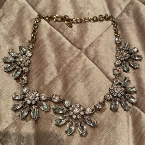 5 Flower Rhinestone Necklace Cara Couture 13-17”